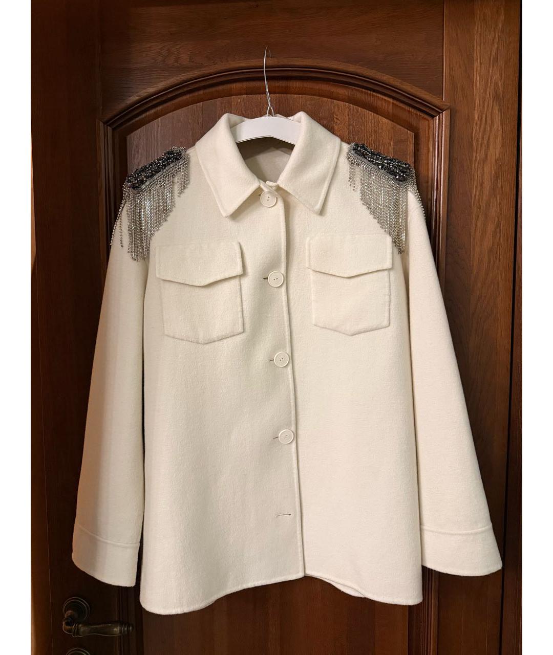PINKO Бежевая шерстяная рубашка, фото 5