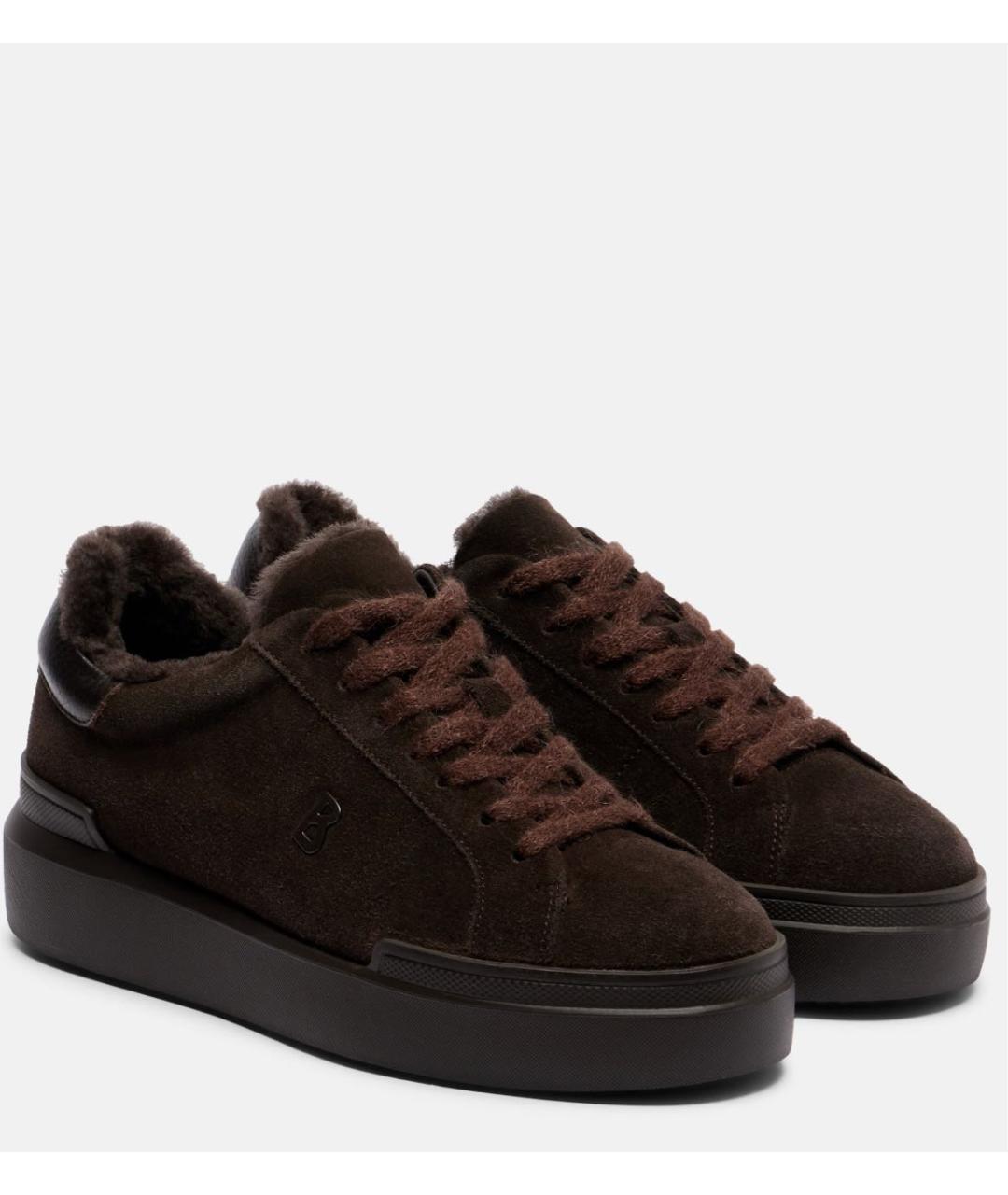BOGNER Коричневые замшевые кеды, фото 2