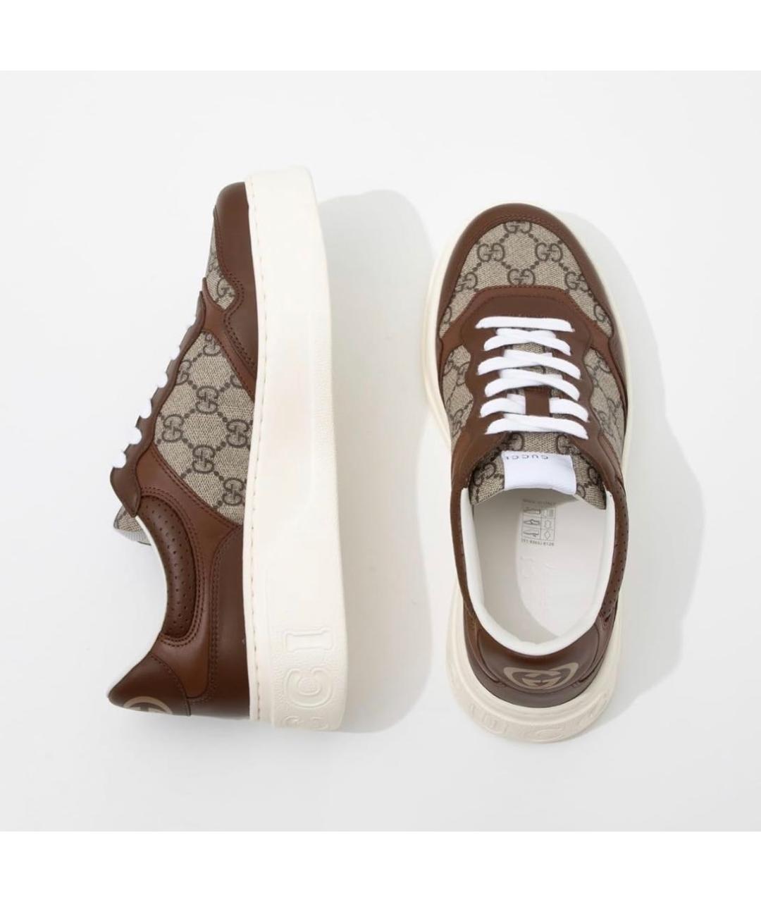 GUCCI Коричневые кроссовки, фото 4