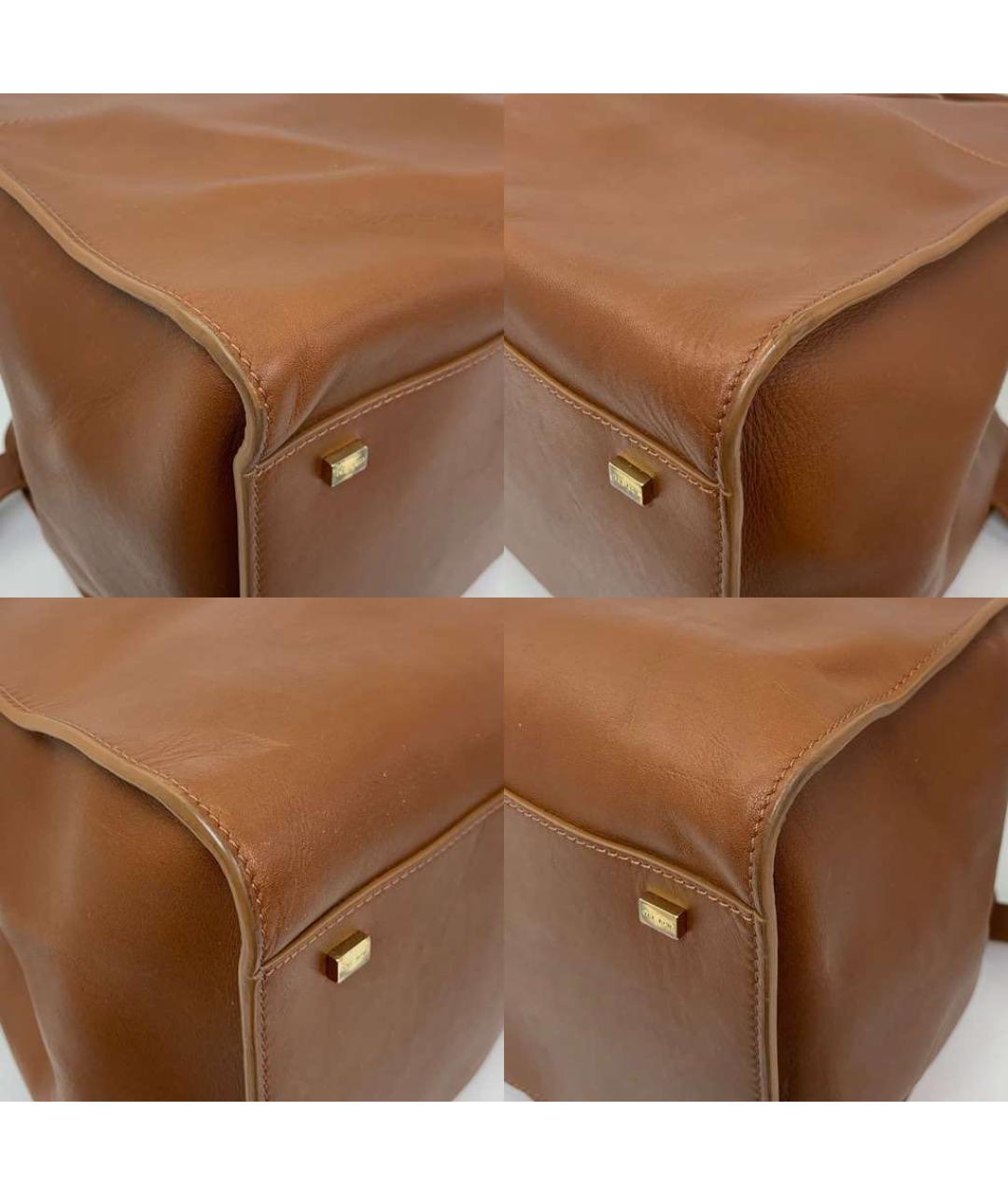 THE ROW Коричневая кожаная сумка тоут, фото 4