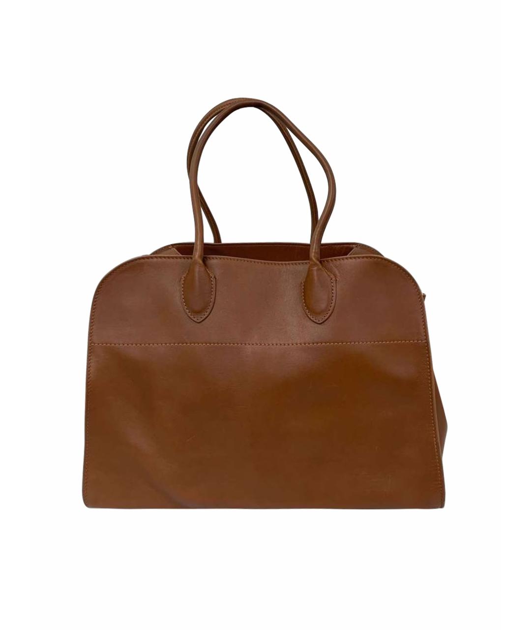THE ROW Коричневая кожаная сумка тоут, фото 1