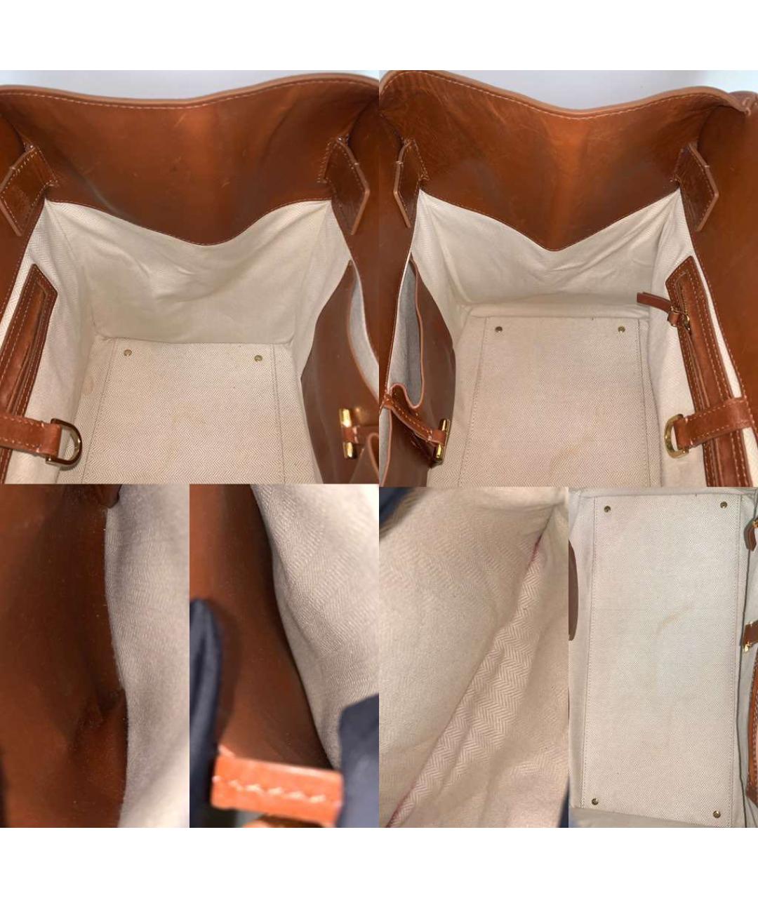 THE ROW Коричневая кожаная сумка тоут, фото 6