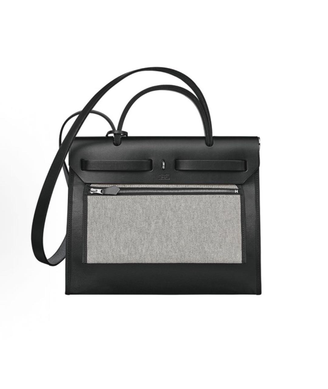 HERMES Черная сумка с короткими ручками, фото 3