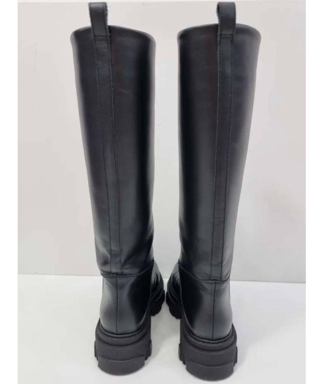 GIA COUTURE Черные кожаные сапоги, фото 4