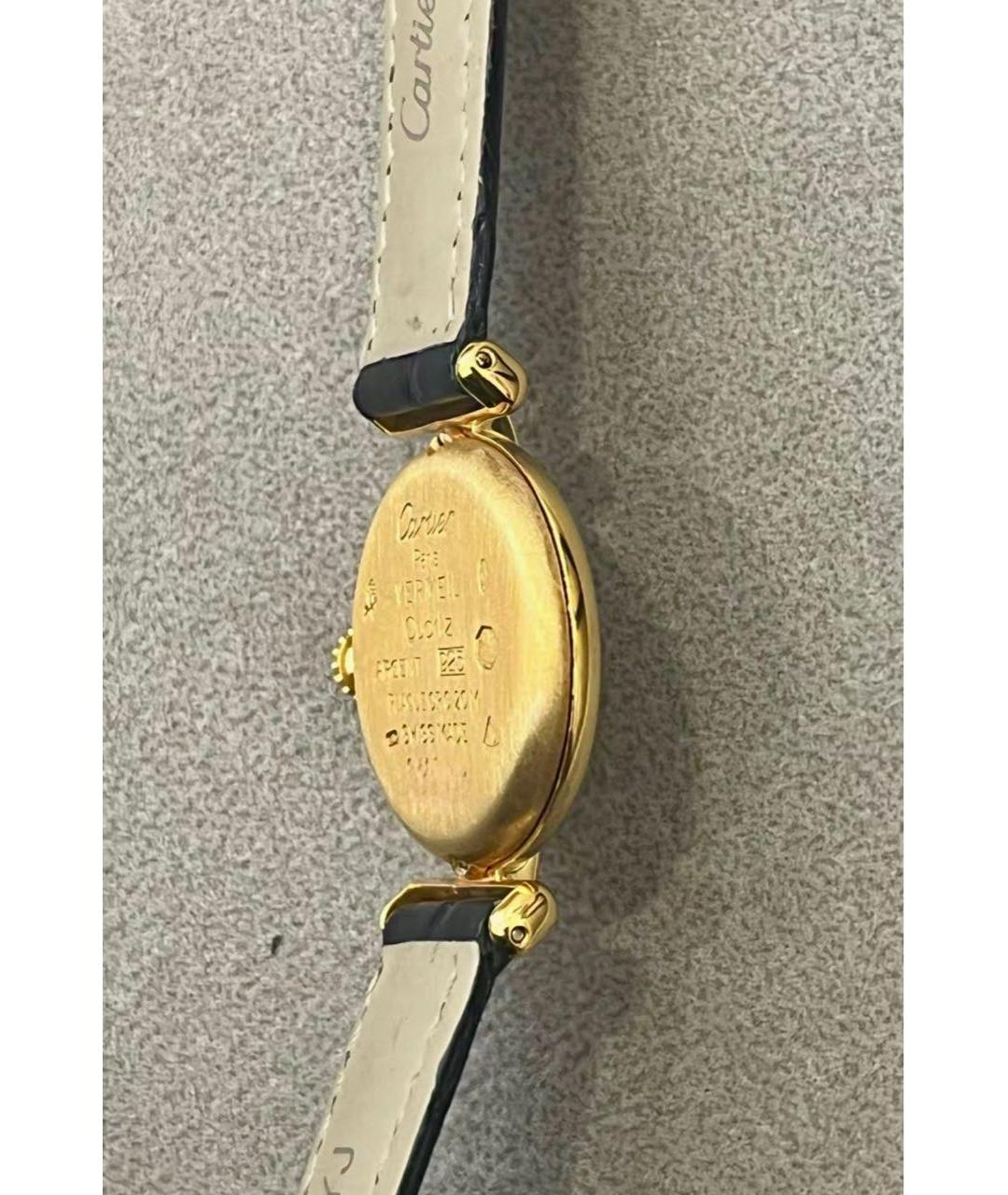 CARTIER Белые часы из желтого золота, фото 6