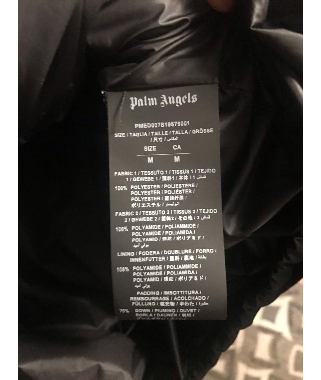 PALM ANGELS Черный полиэстеровый пуховик, фото 5