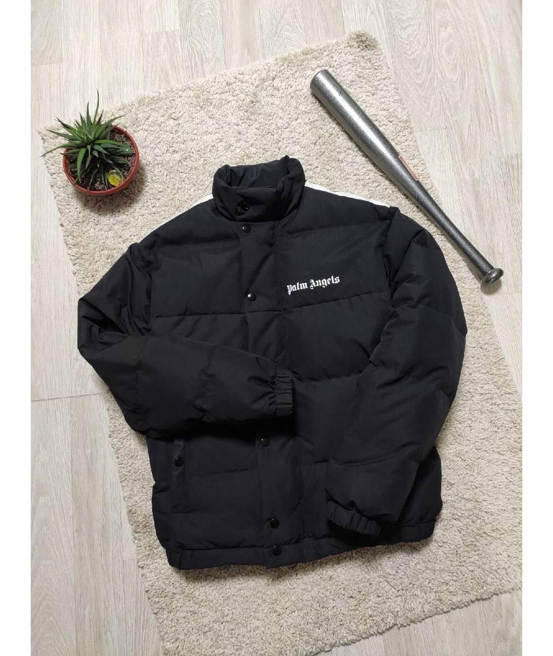 PALM ANGELS Черный полиэстеровый пуховик, фото 8