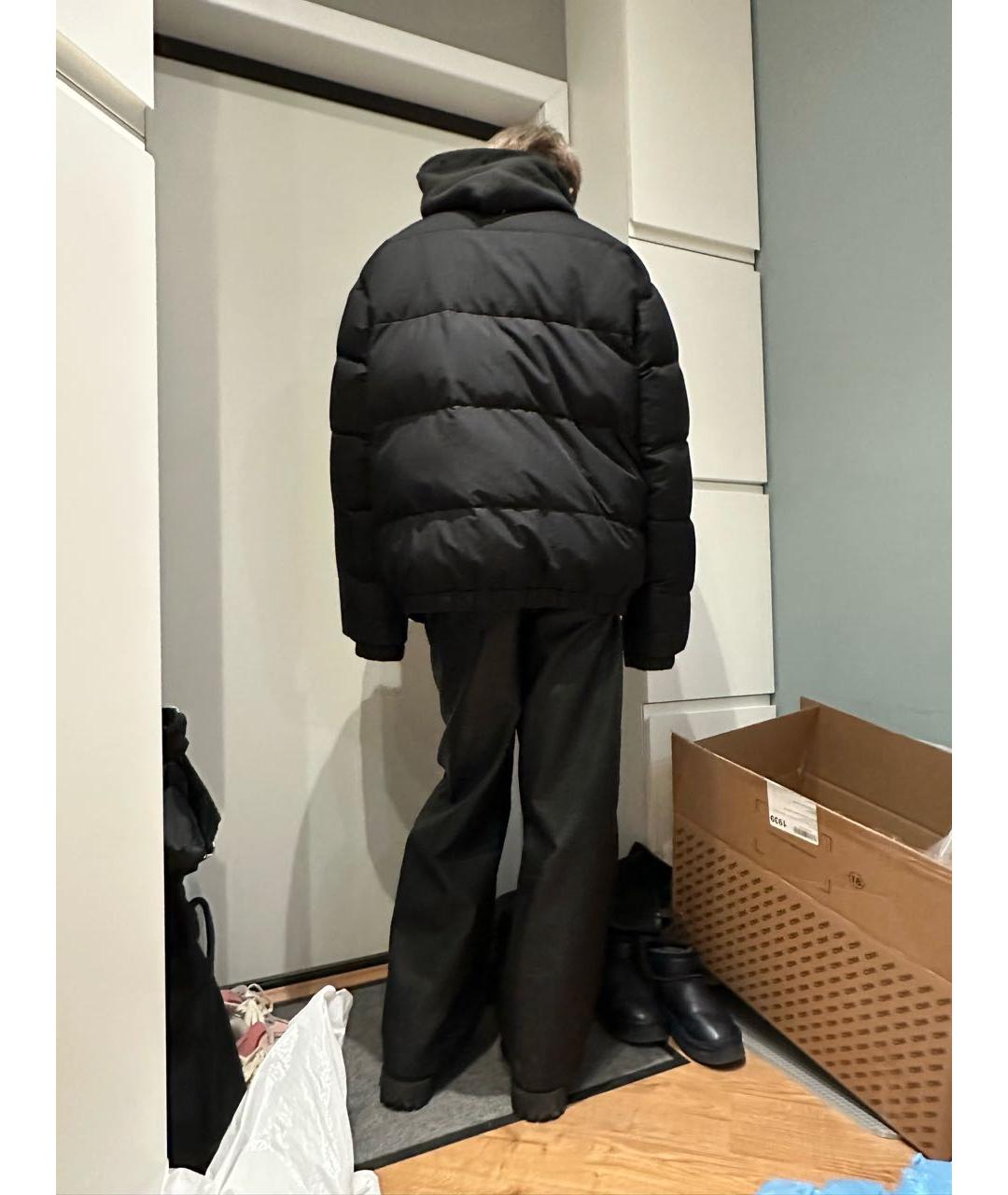 PALM ANGELS Черный полиэстеровый пуховик, фото 3