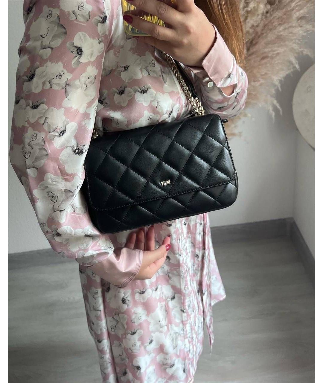 DKNY Черная кожаная сумка через плечо, фото 5