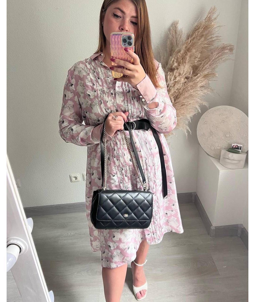 DKNY Черная кожаная сумка через плечо, фото 6