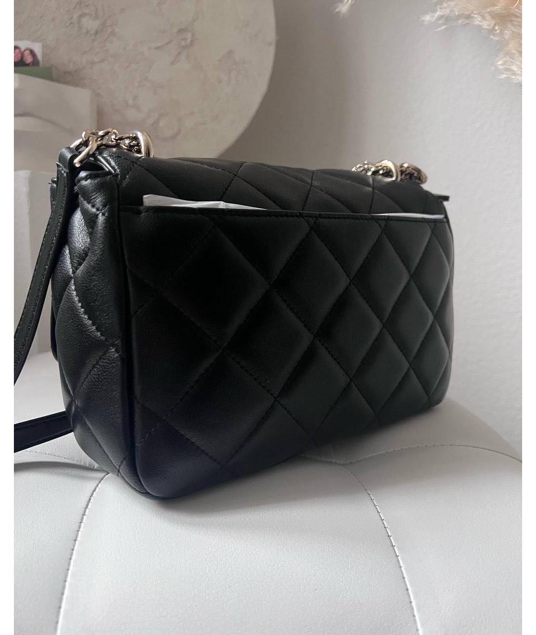 DKNY Черная кожаная сумка через плечо, фото 3