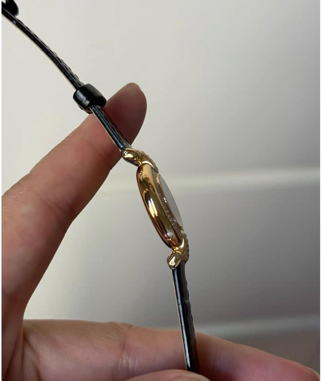 CARTIER Белые часы из желтого золота, фото 4