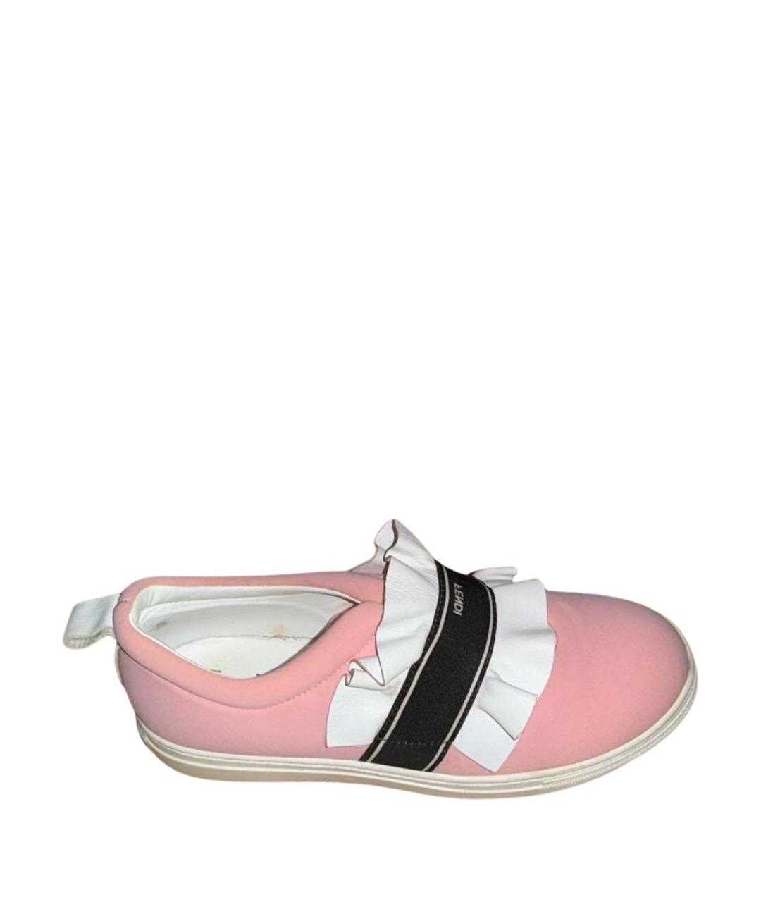 FENDI Розовые неопреновые кеды, фото 1