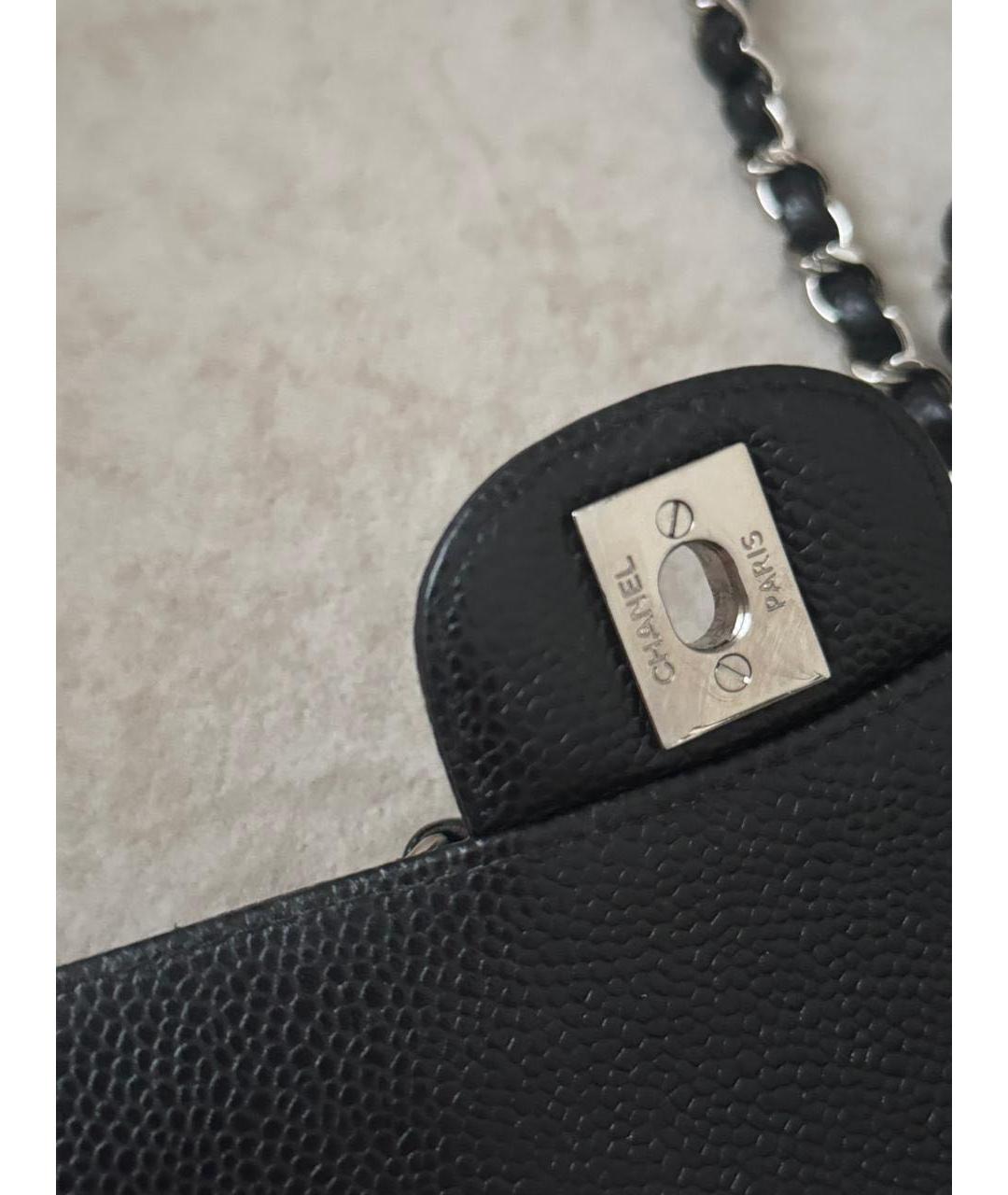 CHANEL Черная кожаная сумка через плечо, фото 6