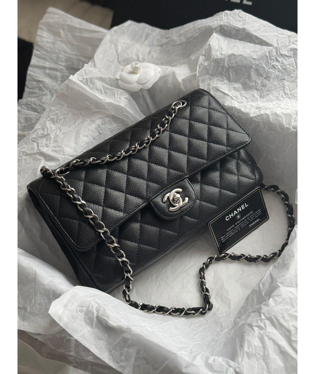 CHANEL Черная кожаная сумка через плечо, фото 9