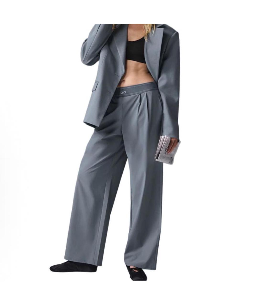 ALO YOGA Серые спортивные брюки и шорты, фото 2