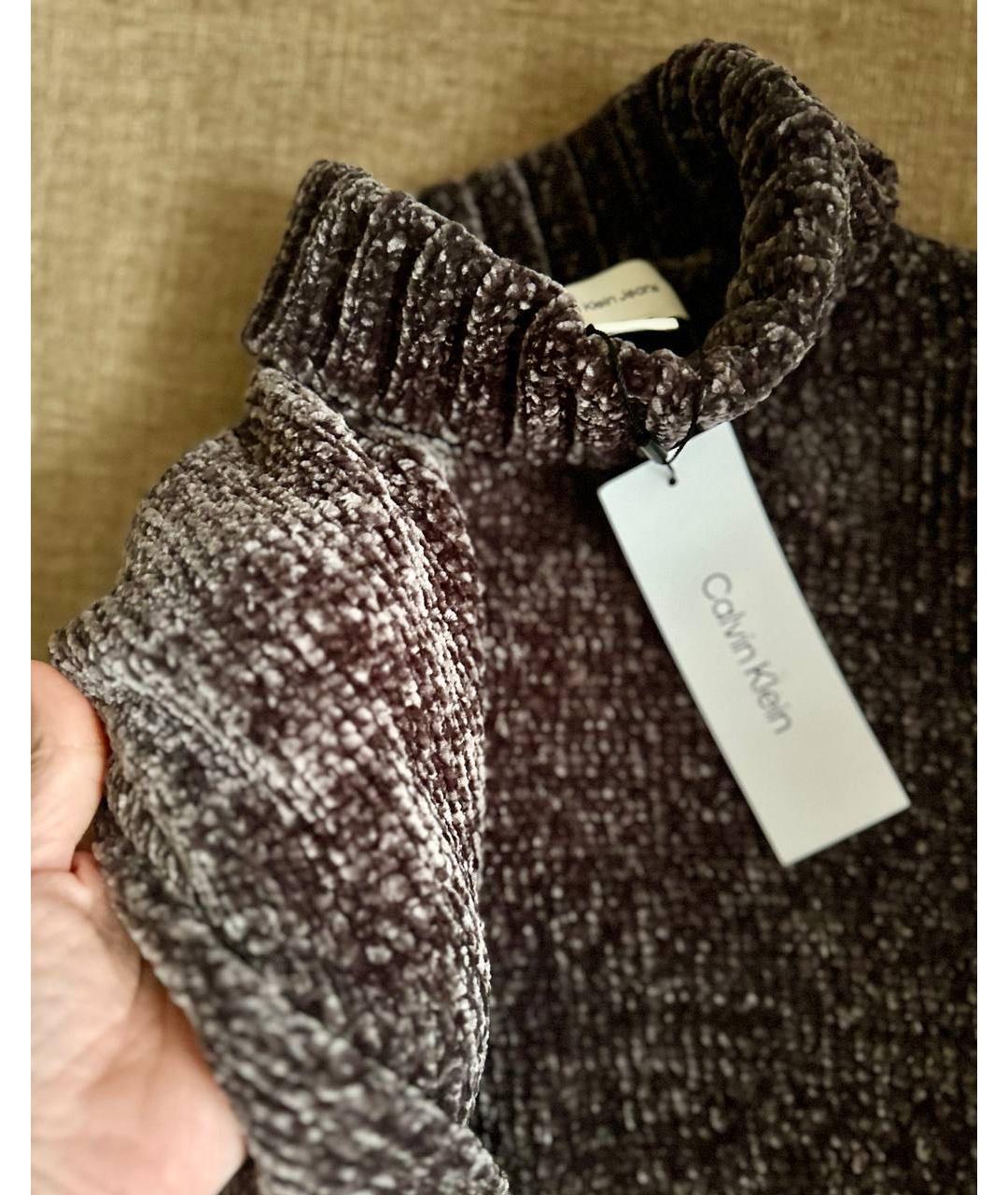 CALVIN KLEIN Антрацитовый полиэстеровый джемпер / свитер, фото 2