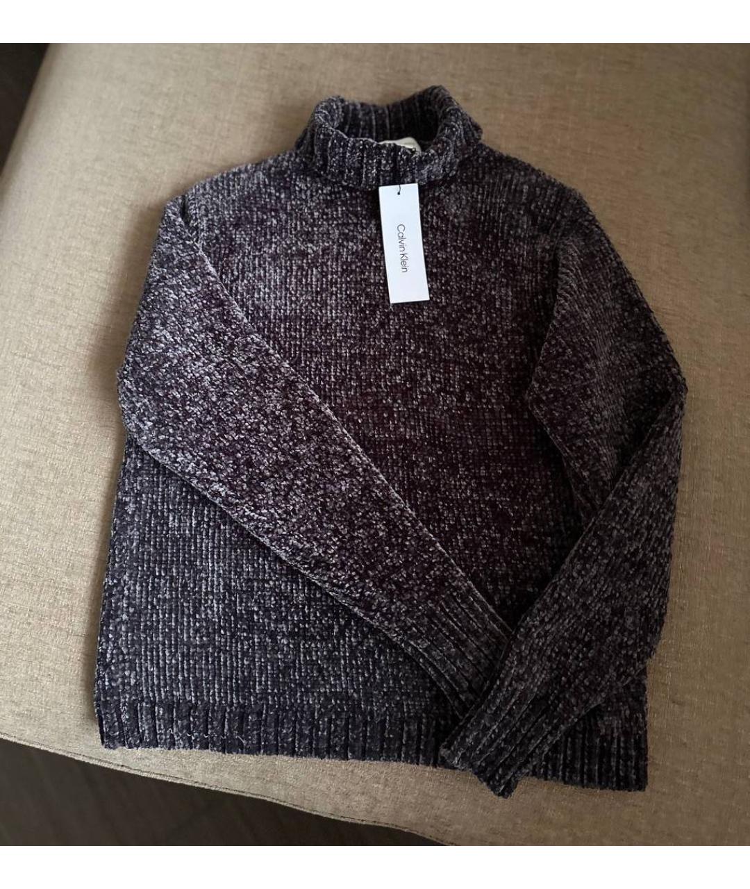 CALVIN KLEIN Антрацитовый полиэстеровый джемпер / свитер, фото 5