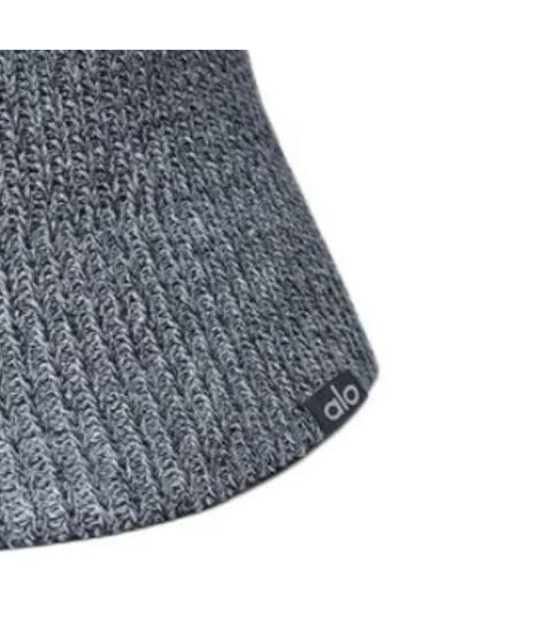 ALO YOGA Серая шерстяная шапка, фото 2