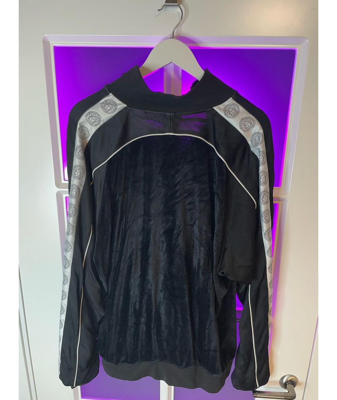 VERSACE Черная хлопковая спортивная куртка, фото 2