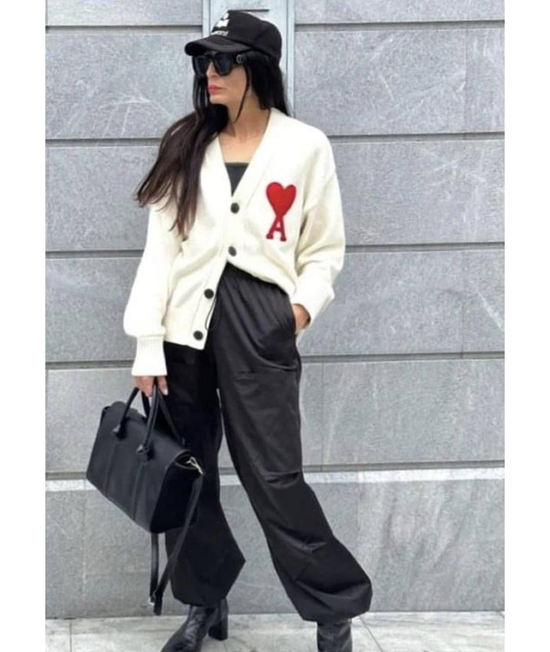 Ami Paris Белый шерстяной кардиган, фото 6