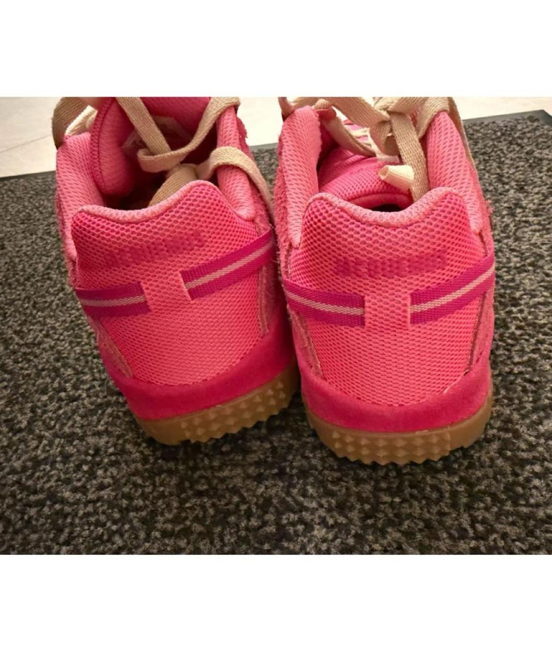 JACQUEMUS Розовые текстильные кроссовки, фото 3
