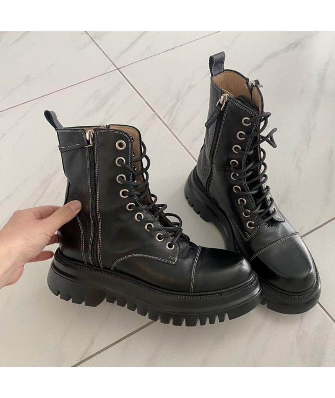 PREMIATA Черные кожаные ботинки, фото 4