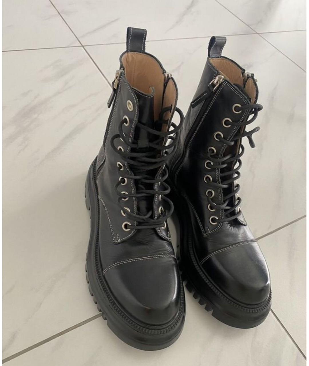 PREMIATA Черные кожаные ботинки, фото 2