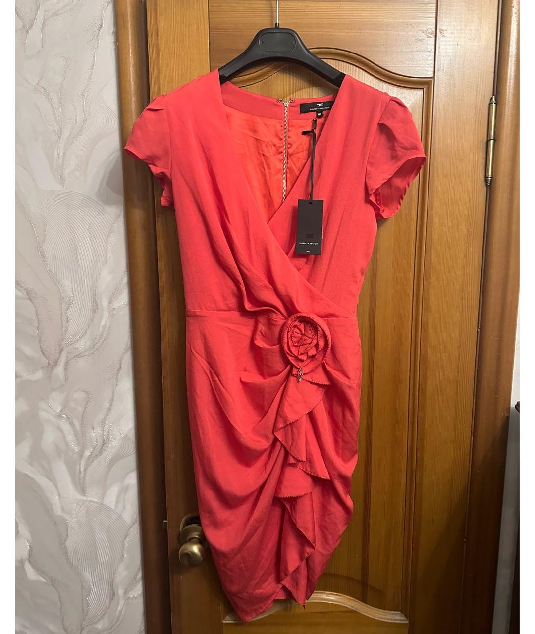 ELISABETTA FRANCHI Коралловое вечернее платье, фото 6