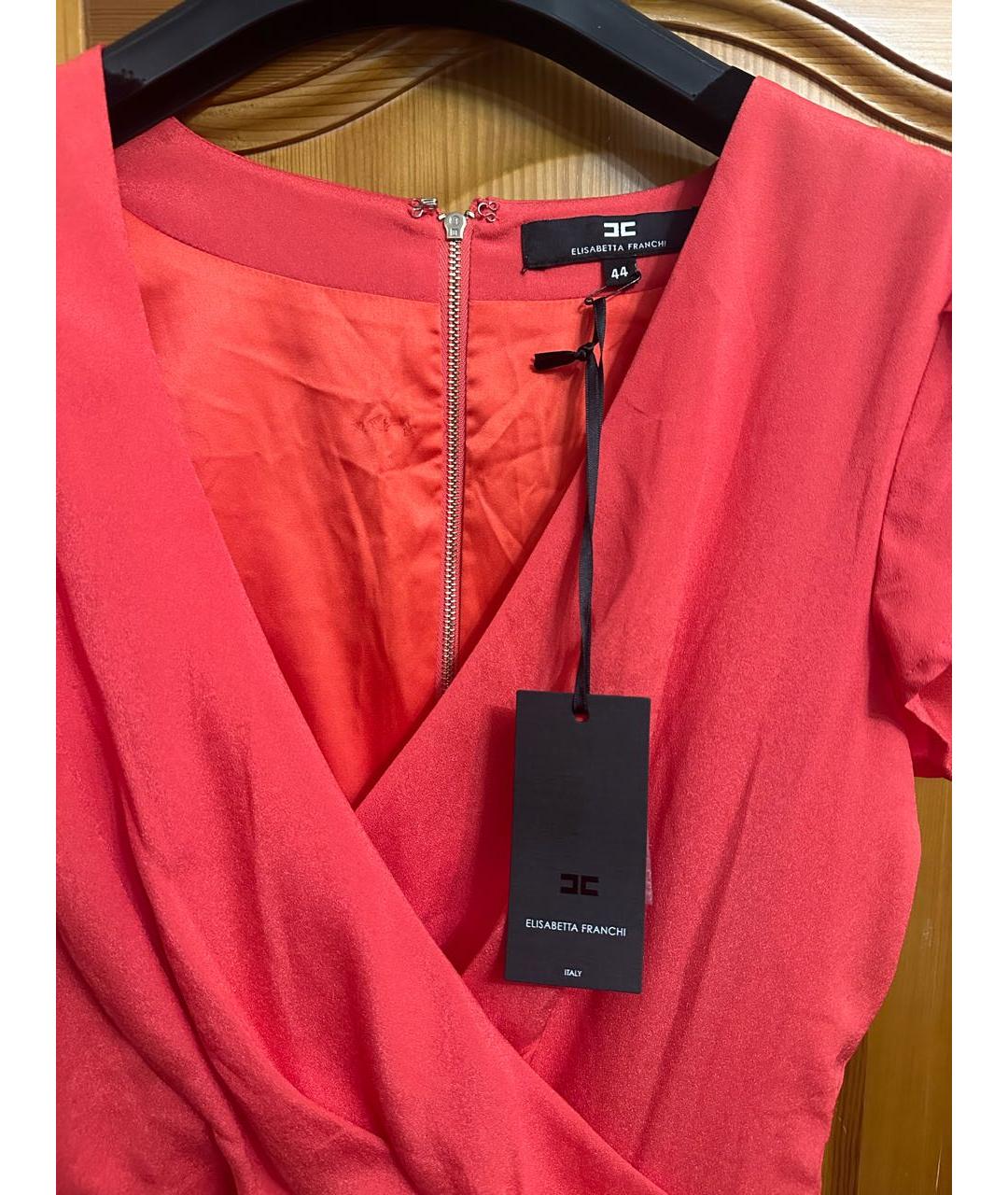 ELISABETTA FRANCHI Коралловое вечернее платье, фото 3
