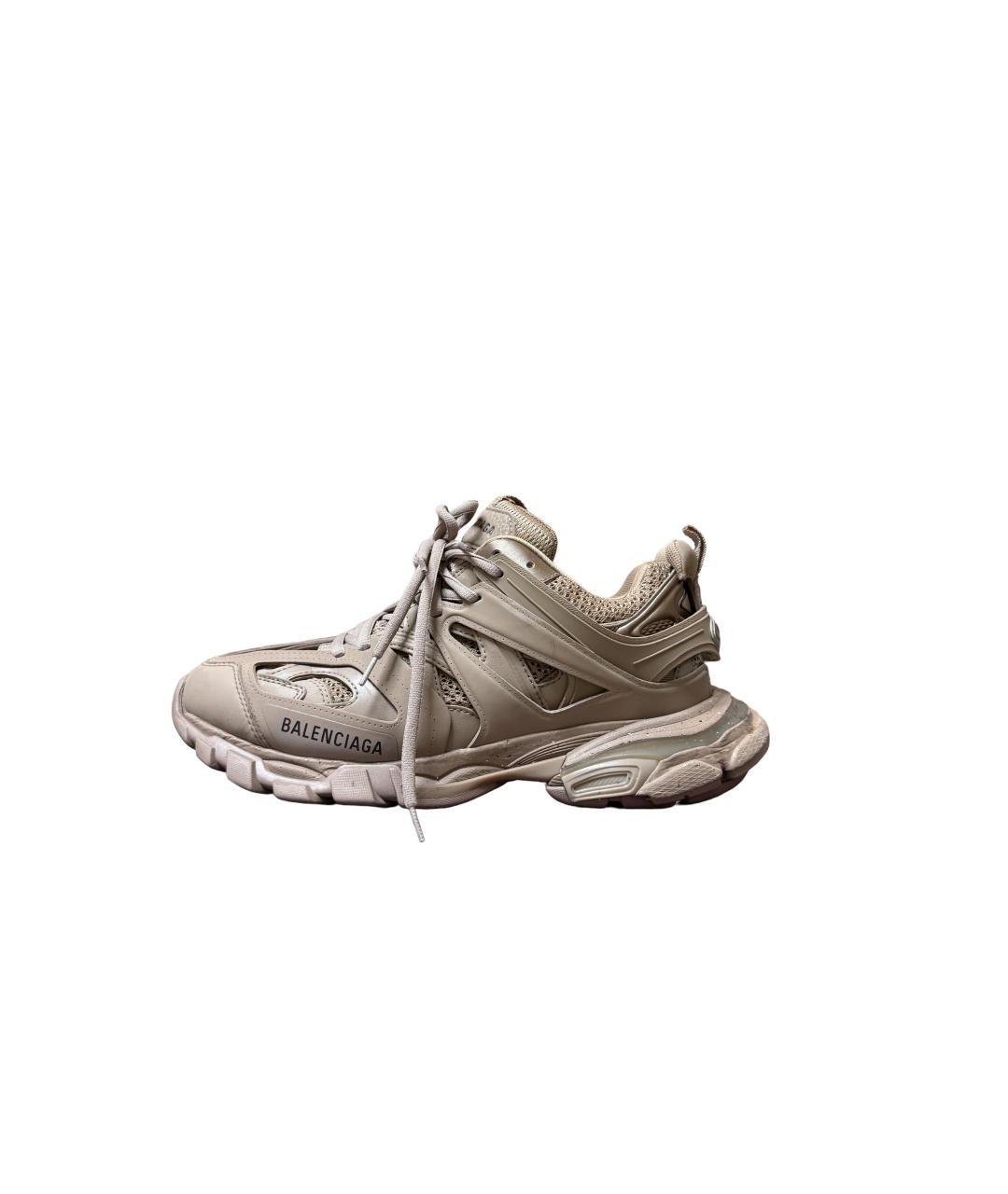 BALENCIAGA Бежевые кожаные кроссовки, фото 6
