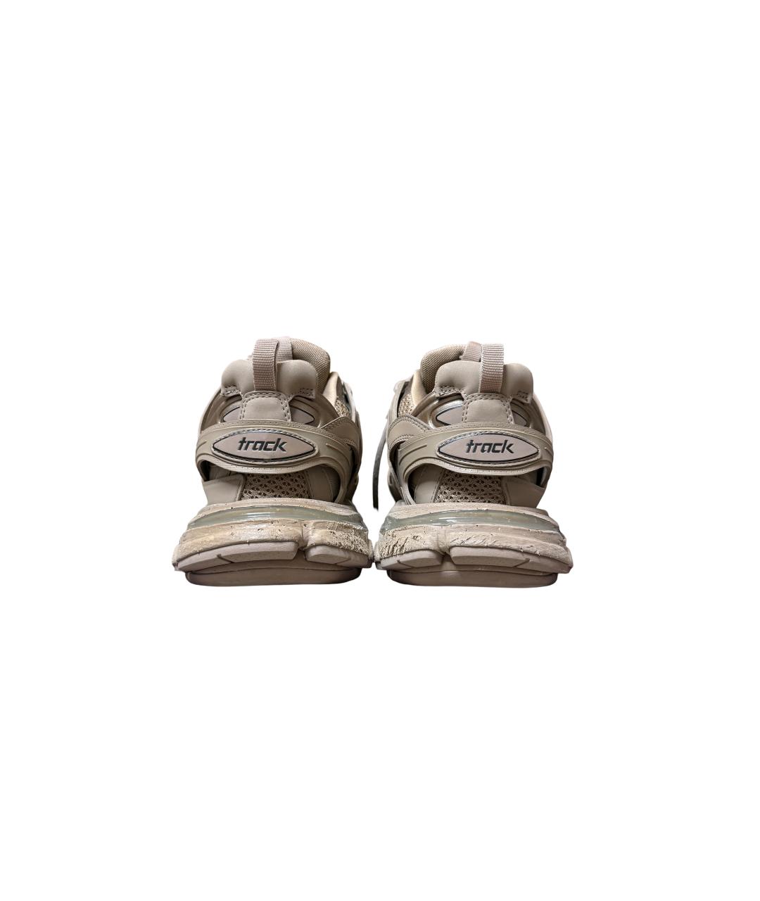 BALENCIAGA Бежевые кожаные кроссовки, фото 4