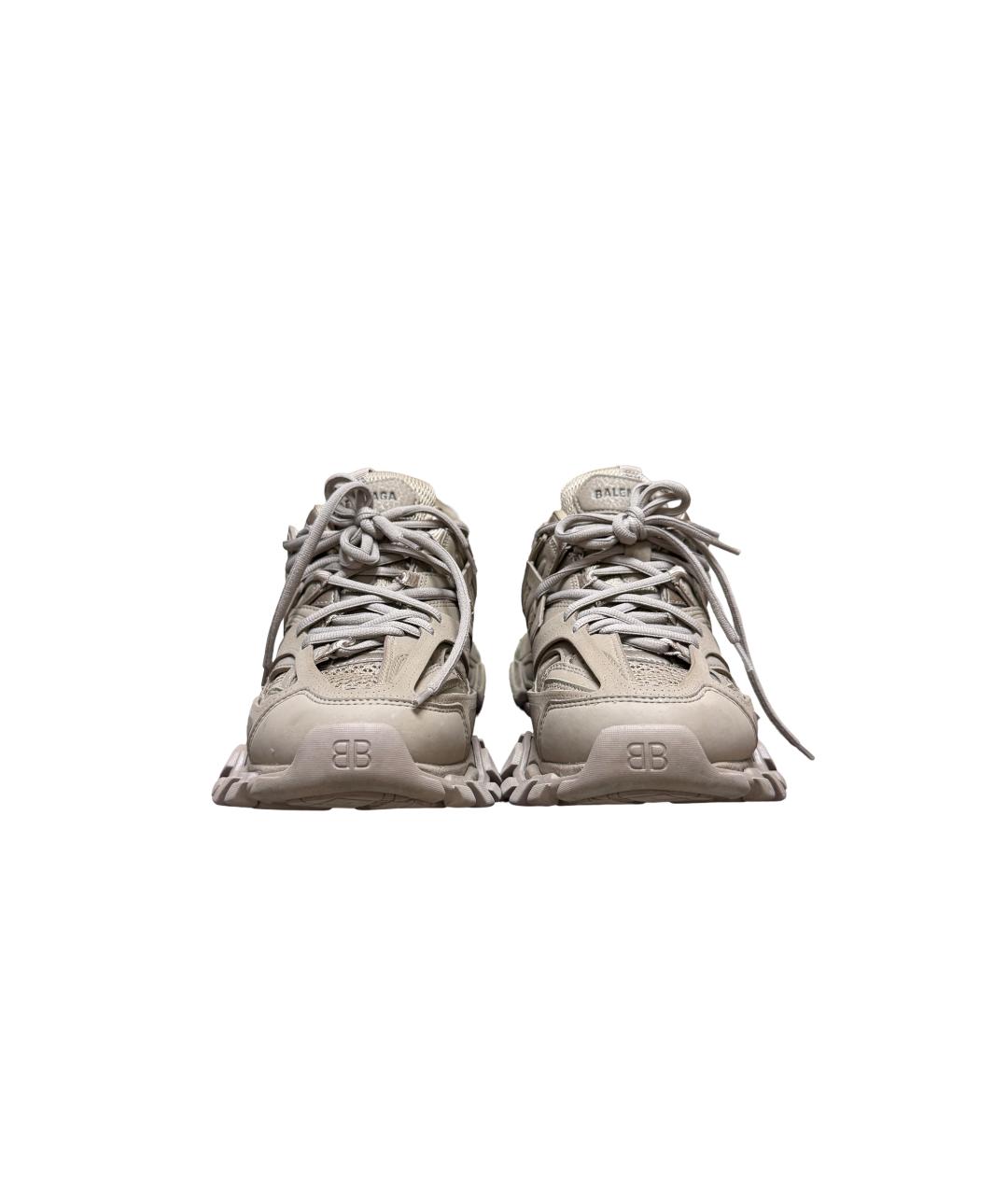 BALENCIAGA Бежевые кожаные кроссовки, фото 2