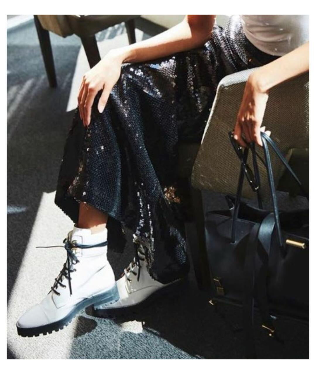 STUART WEITZMAN Белые кожаные ботинки, фото 4