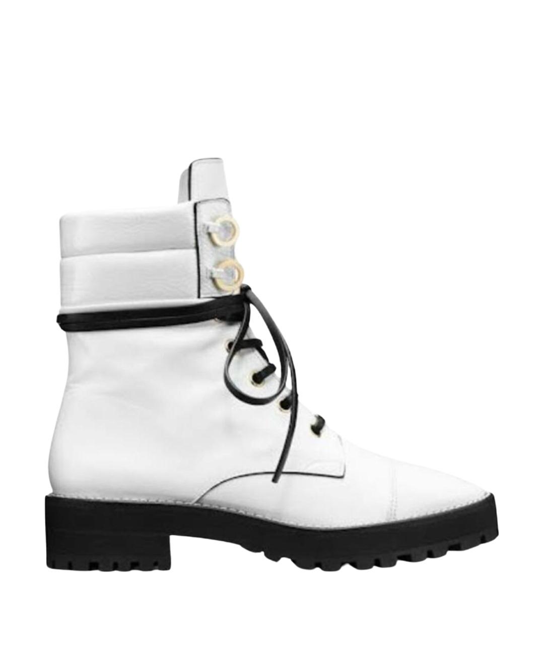 STUART WEITZMAN Белые кожаные ботинки, фото 1