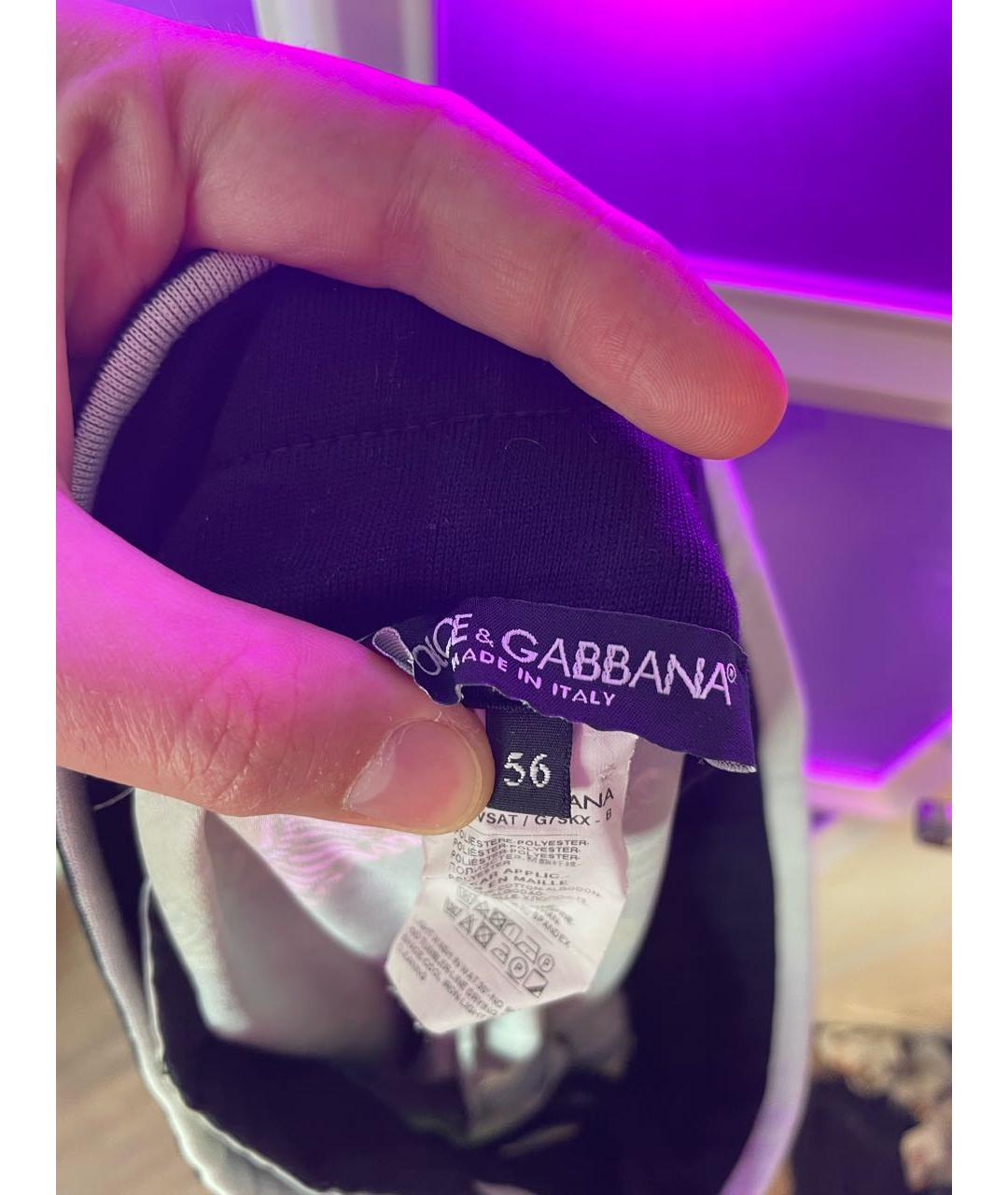 DOLCE&GABBANA Желтые полиэстеровые повседневные брюки, фото 3