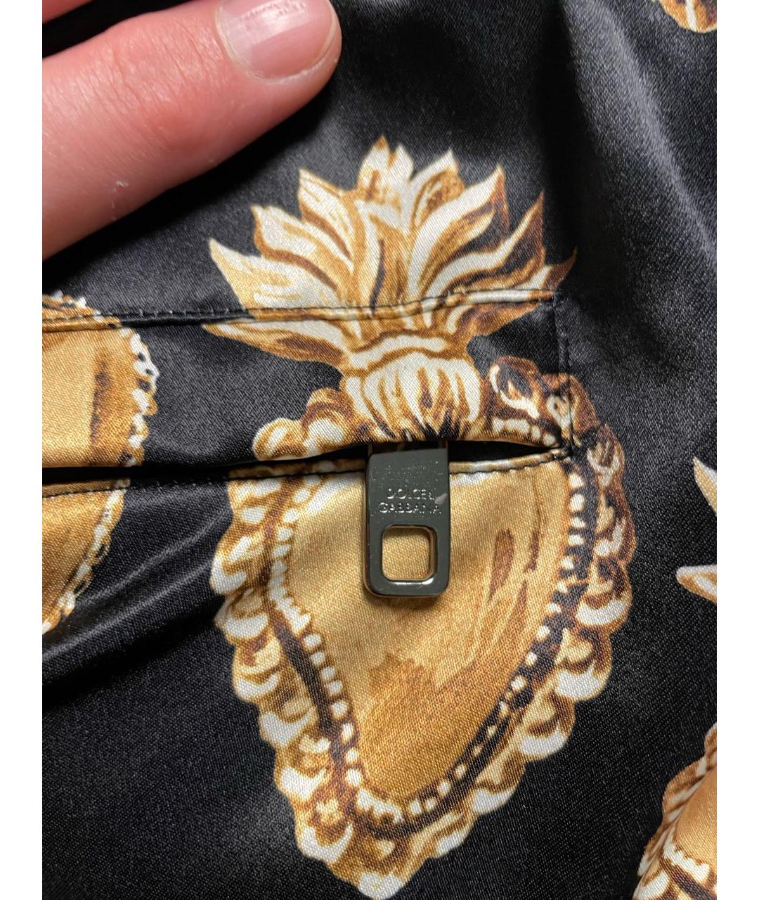 DOLCE&GABBANA Желтые полиэстеровые повседневные брюки, фото 4