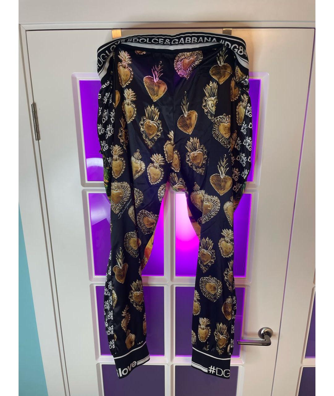 DOLCE&GABBANA Желтые полиэстеровые повседневные брюки, фото 2