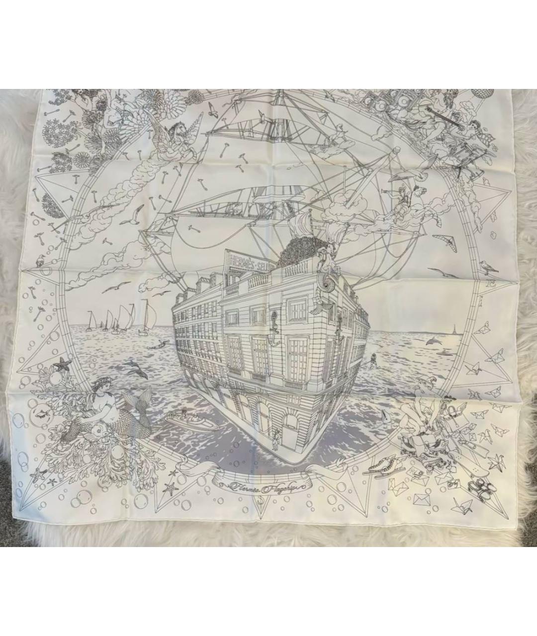 HERMES Мульти шелковый платок, фото 3