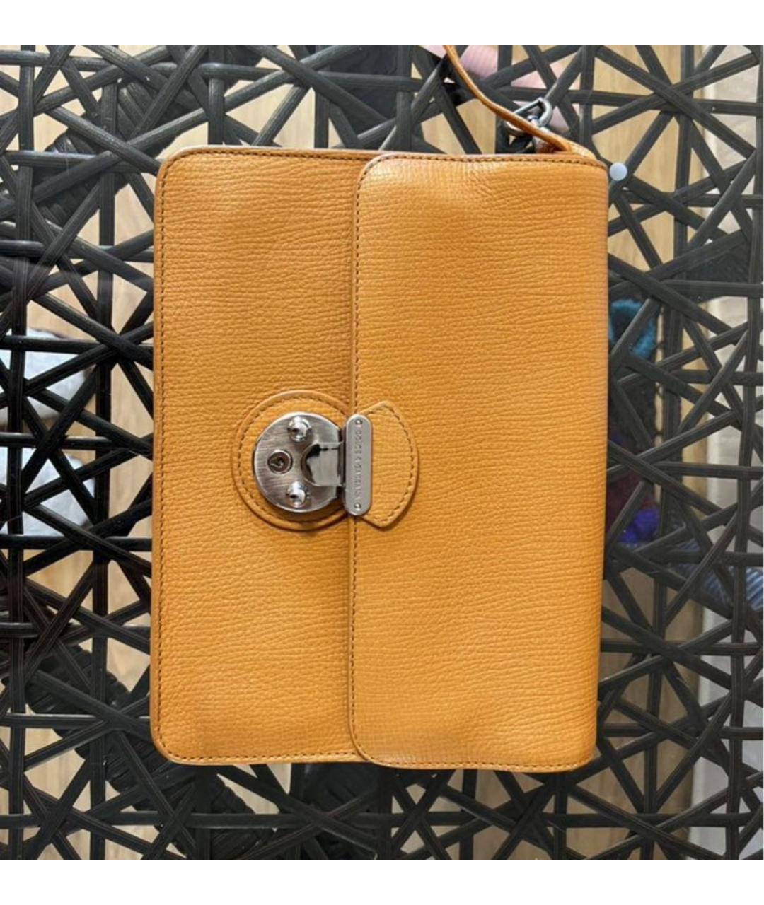 DOLCE&GABBANA Оранжевая кожаная сумка через плечо, фото 8