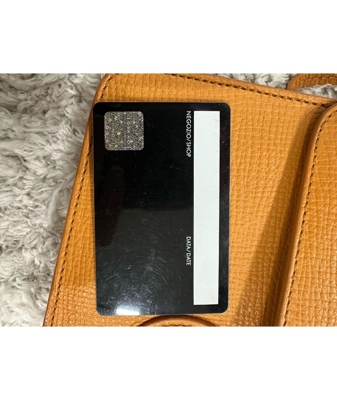 DOLCE&GABBANA Оранжевая кожаная сумка через плечо, фото 3