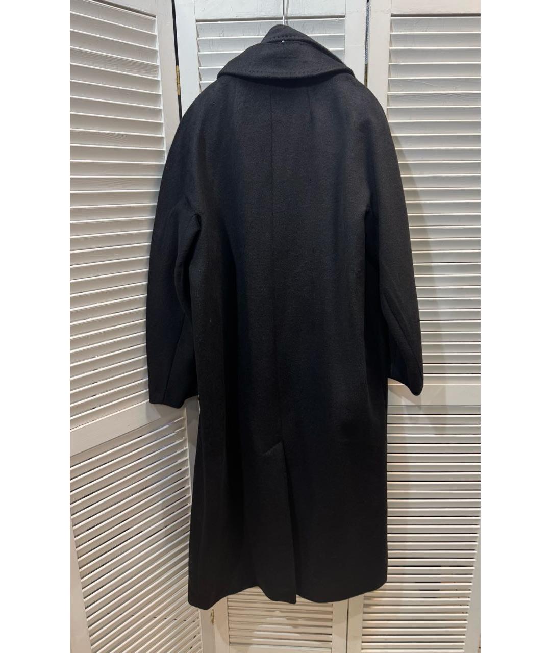 WEEKEND MAX MARA Черное шерстяное пальто, фото 3