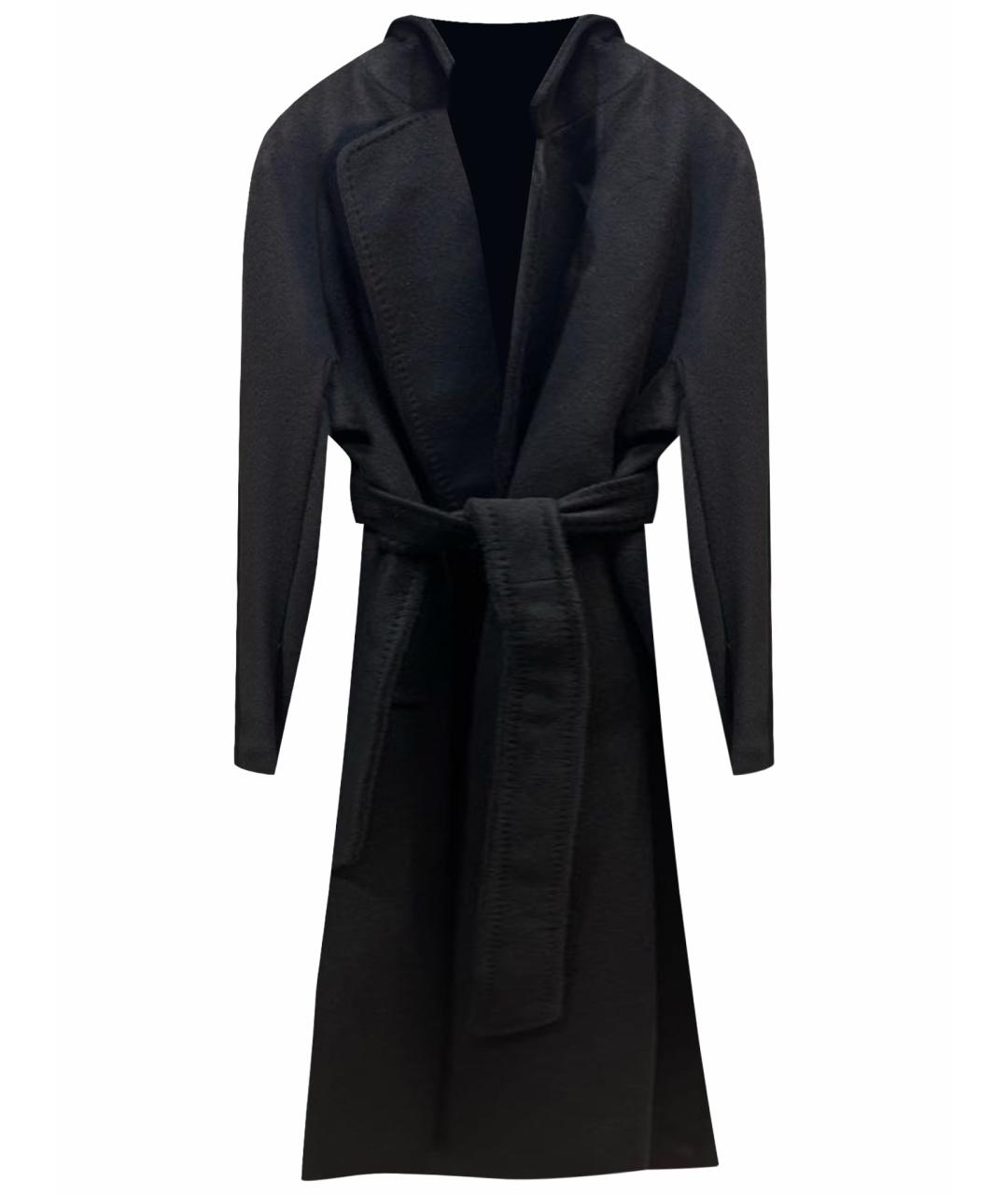 WEEKEND MAX MARA Черное шерстяное пальто, фото 1