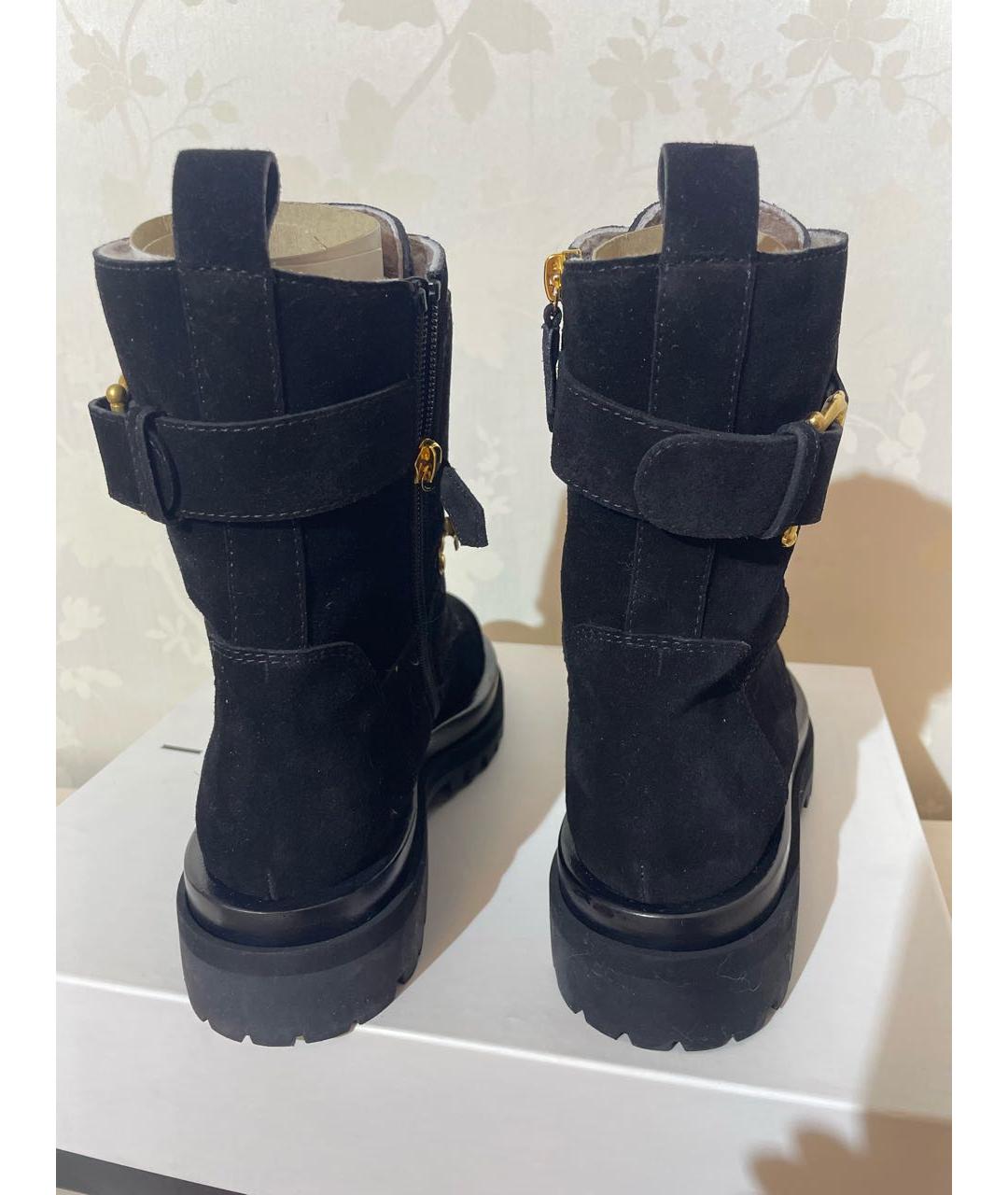 POLLINI Черные замшевые ботинки, фото 4