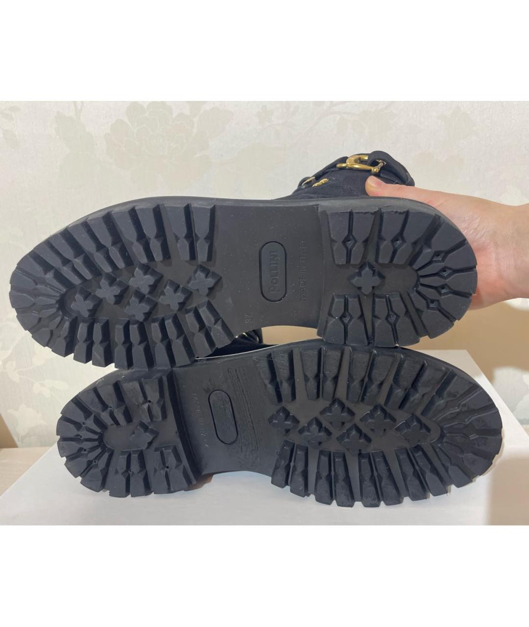 POLLINI Черные замшевые ботинки, фото 6