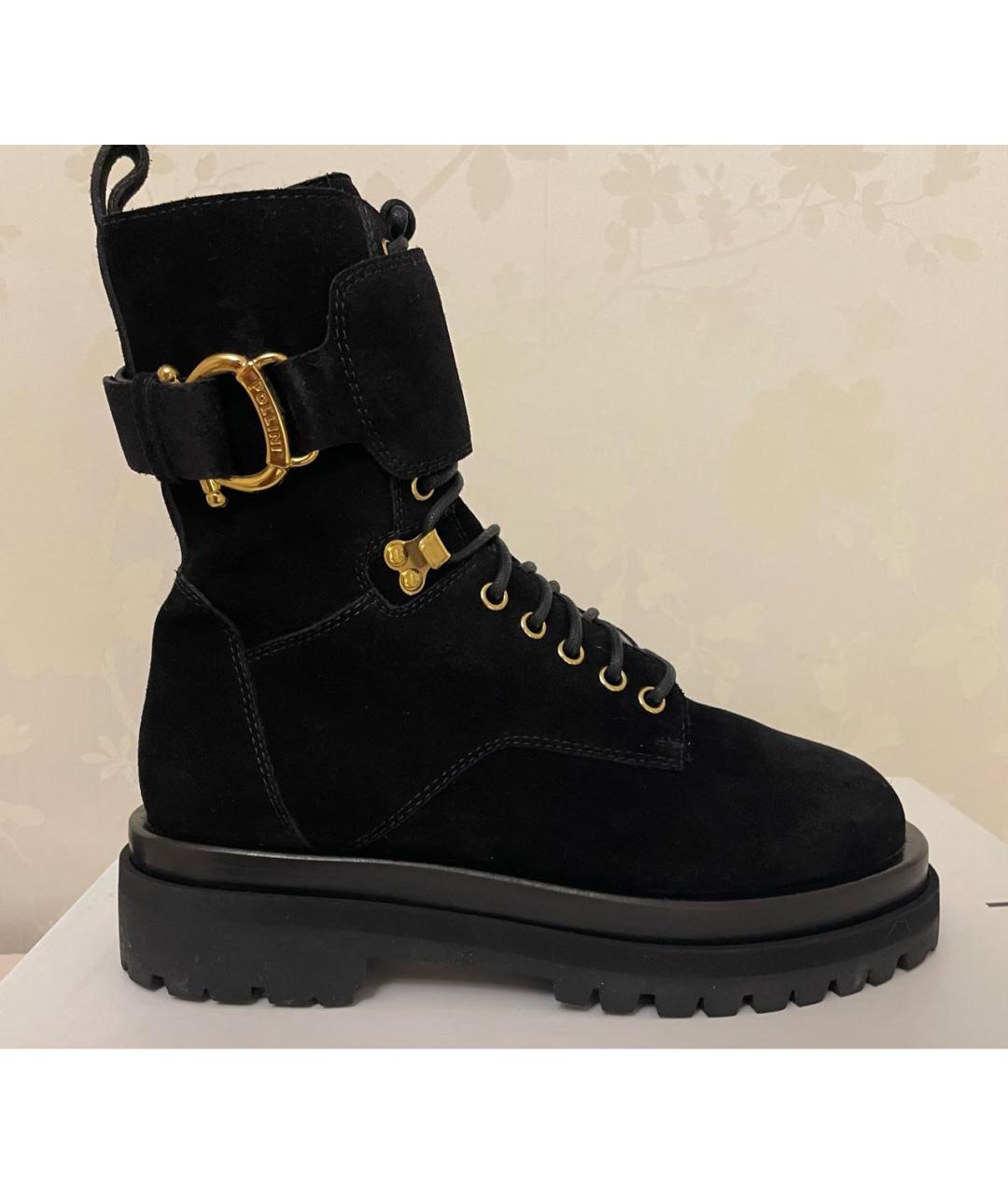 POLLINI Черные замшевые ботинки, фото 8