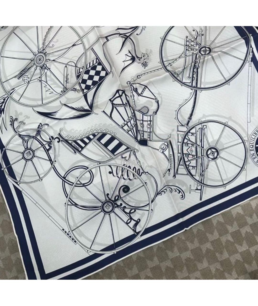 HERMES Мульти шелковый платок, фото 4