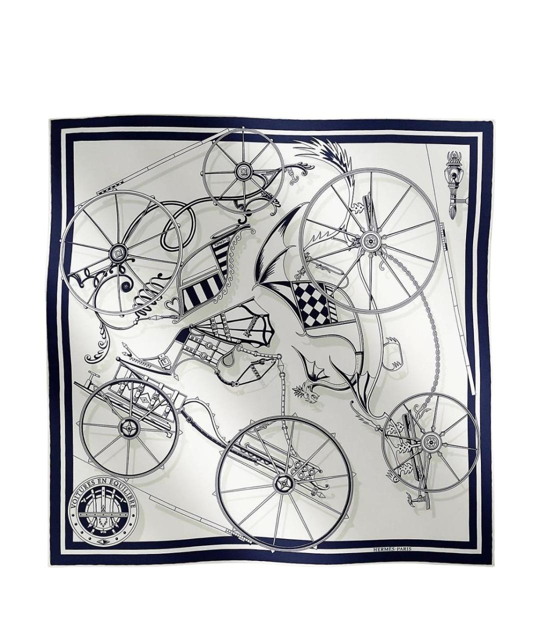 HERMES Мульти шелковый платок, фото 1