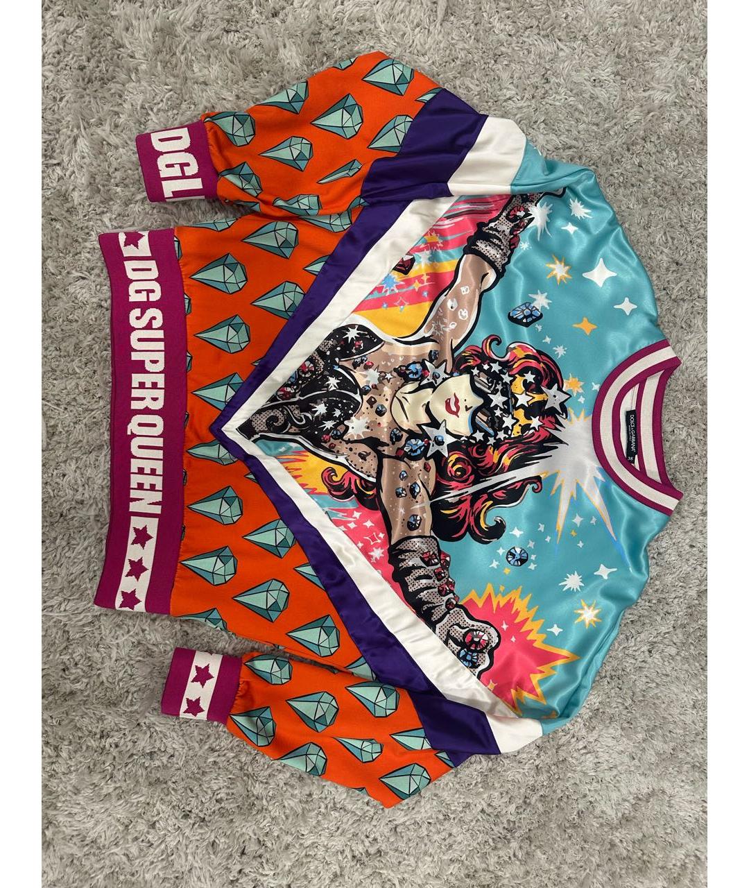 DOLCE&GABBANA Голубой полиэстеровый костюм с брюками, фото 9