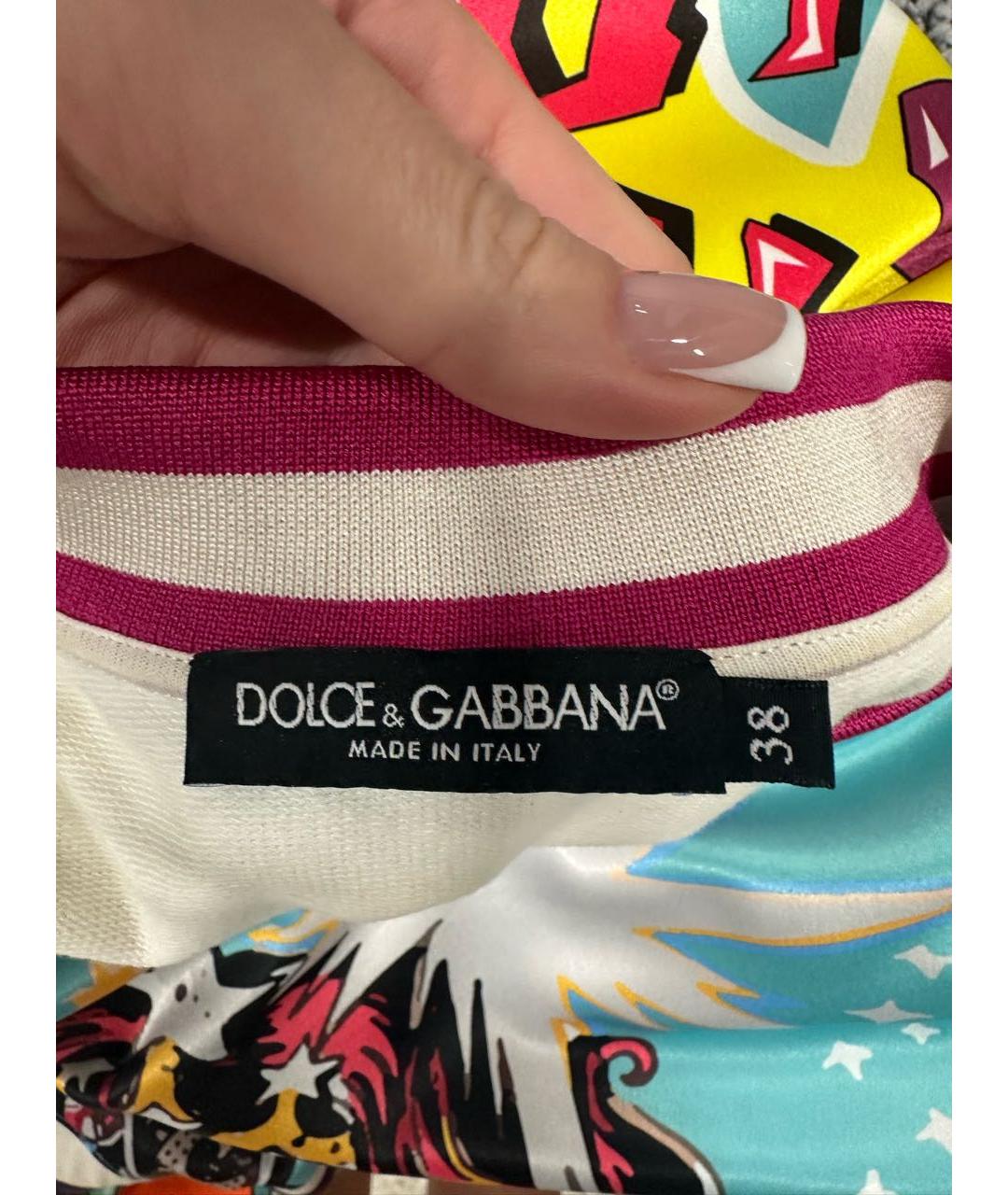 DOLCE&GABBANA Голубой полиэстеровый костюм с брюками, фото 8